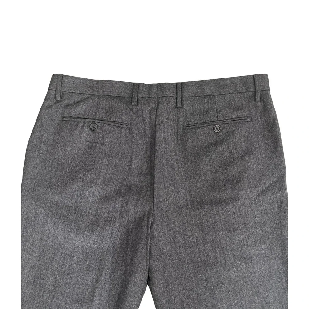 Banana Republic Mens 38x34 Tailored Slim Fit 100% Wool Dress Pants Charcoal Gray